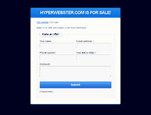 Tablet Screenshot of hyperwebster.com